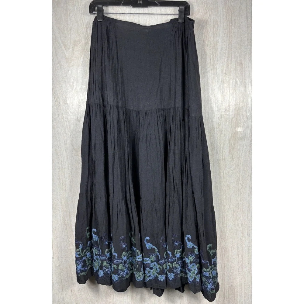 Double D Ranch Tan and Black Maxi Skirt - Picture 2 of 5